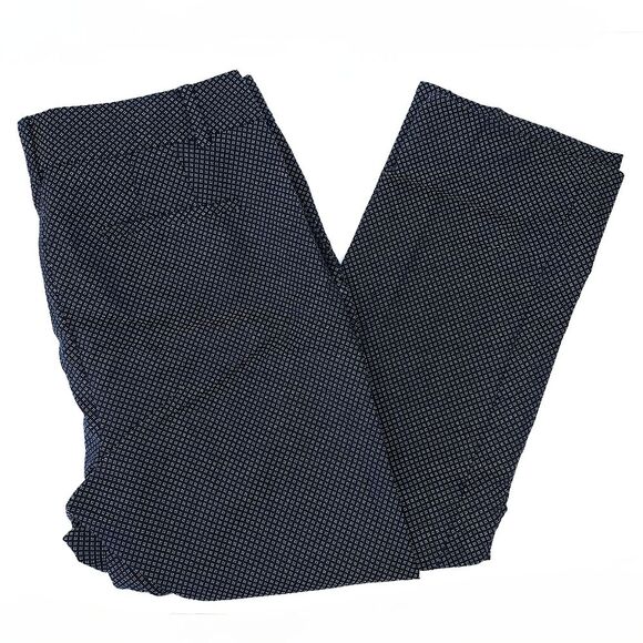 Talbots Navy Blue Newport Diamond Polka Dots Mid-Rise Preppy Dress Pants Sz 8 - Picture 3 of 15